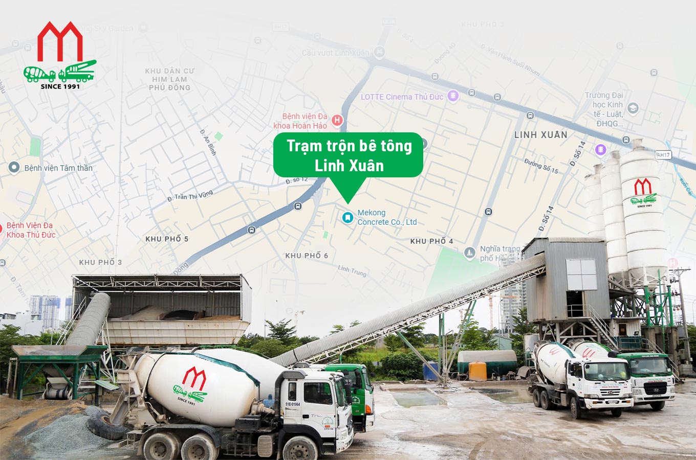 Trạm trộn bê tông Linh Xuân