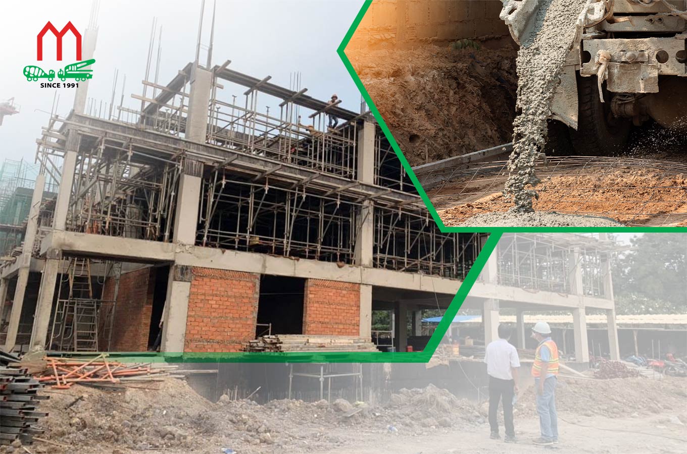 Ứng dụng của bê tông M250 trong xây dựng.