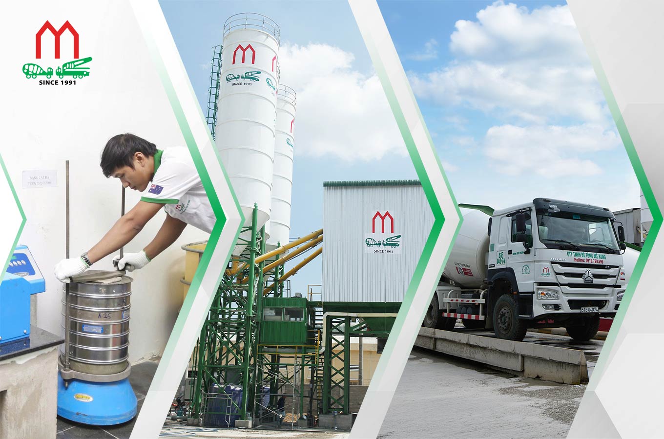 Chất lượng bê tông tươi được kiểm soát xuyên suốt từ vật liệu đầu vào, cấp phối đến quá trình vận chuyển và đưa vào công trình