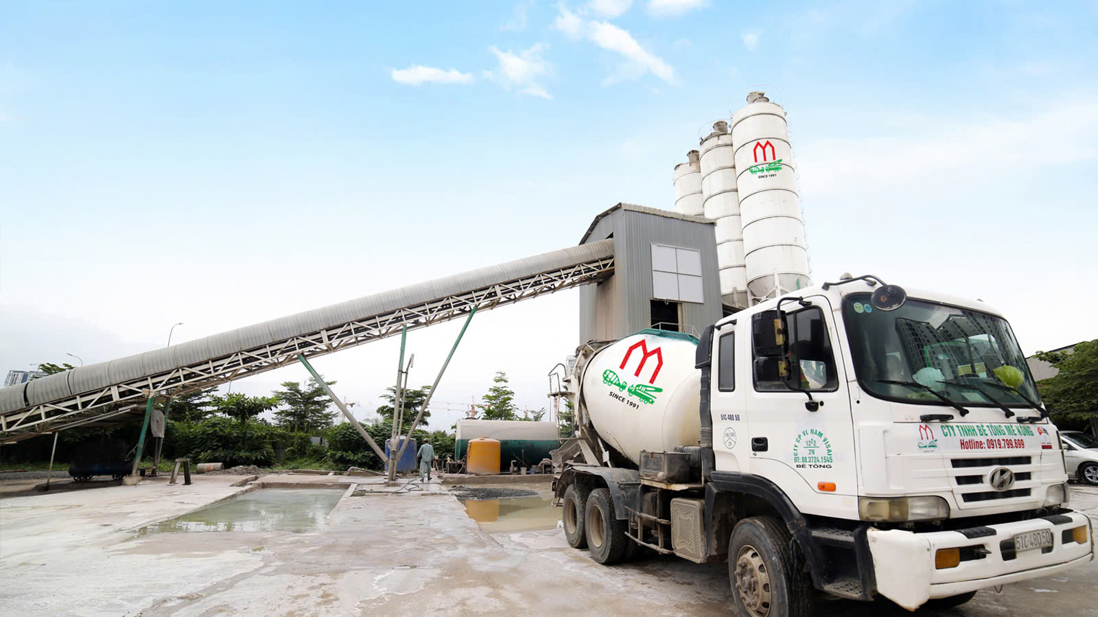 Quy trình sản xuất bê tông tươi tại trạm trộn