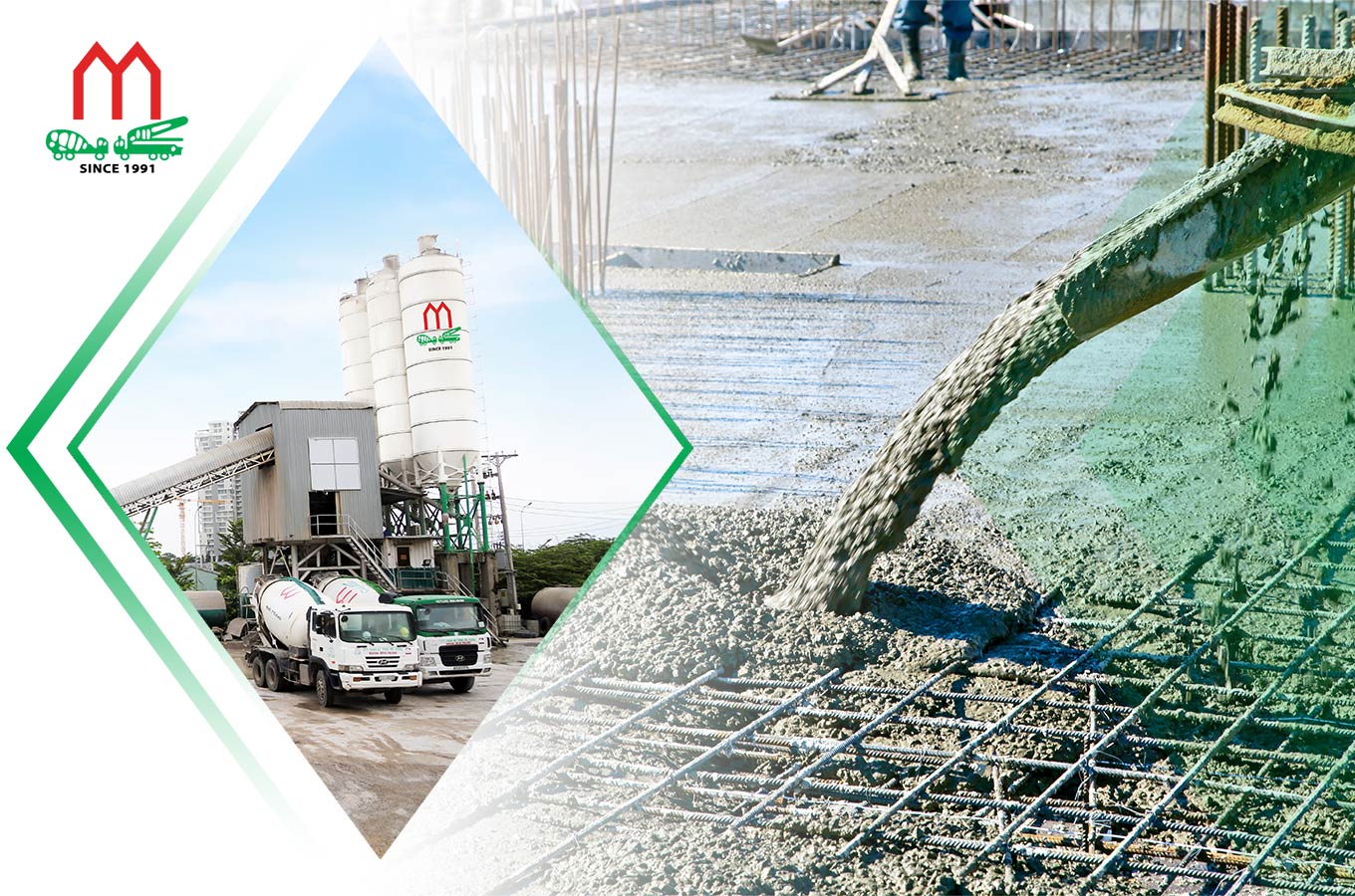 Bơm tĩnh sử dụng hệ thống đường ống để đưa bê tông đến khu vực thi công