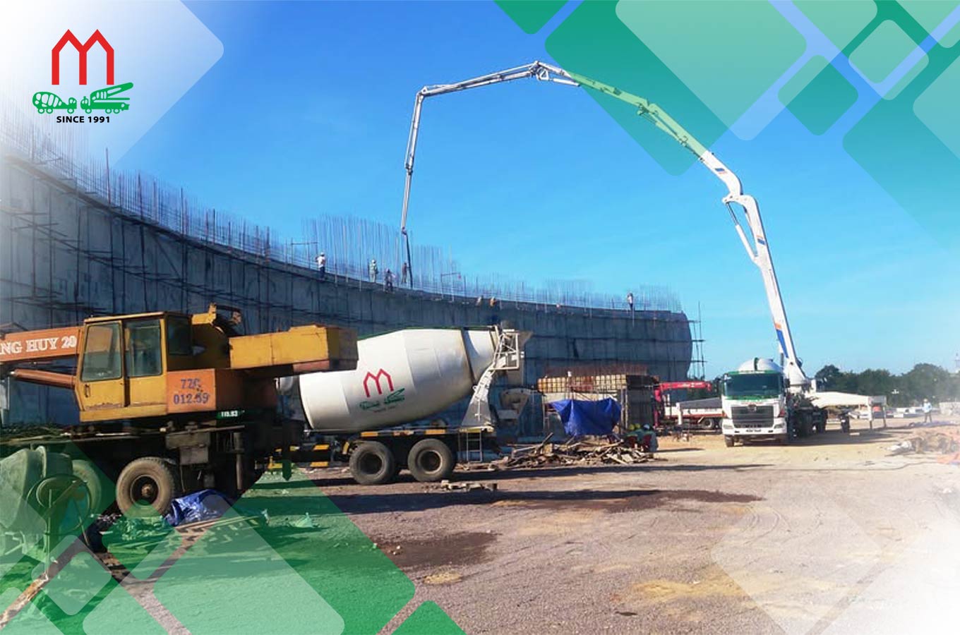 Bơm cần phù hợp với công trình có điều kiện tiếp cận và triển khai thiết bị thuận lợi