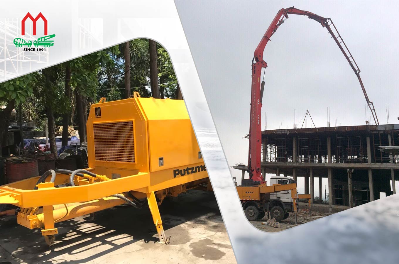 Bơm cần và bơm tĩnh có phương án bố trí khác nhau tùy mặt bằng và vị trí đổ bê tông