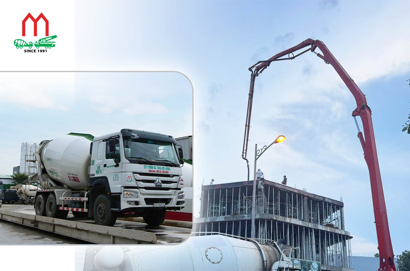 Quy trình bơm bê tông cần được tổ chức đồng bộ từ vị trí đặt máy đến khu vực đổ.
