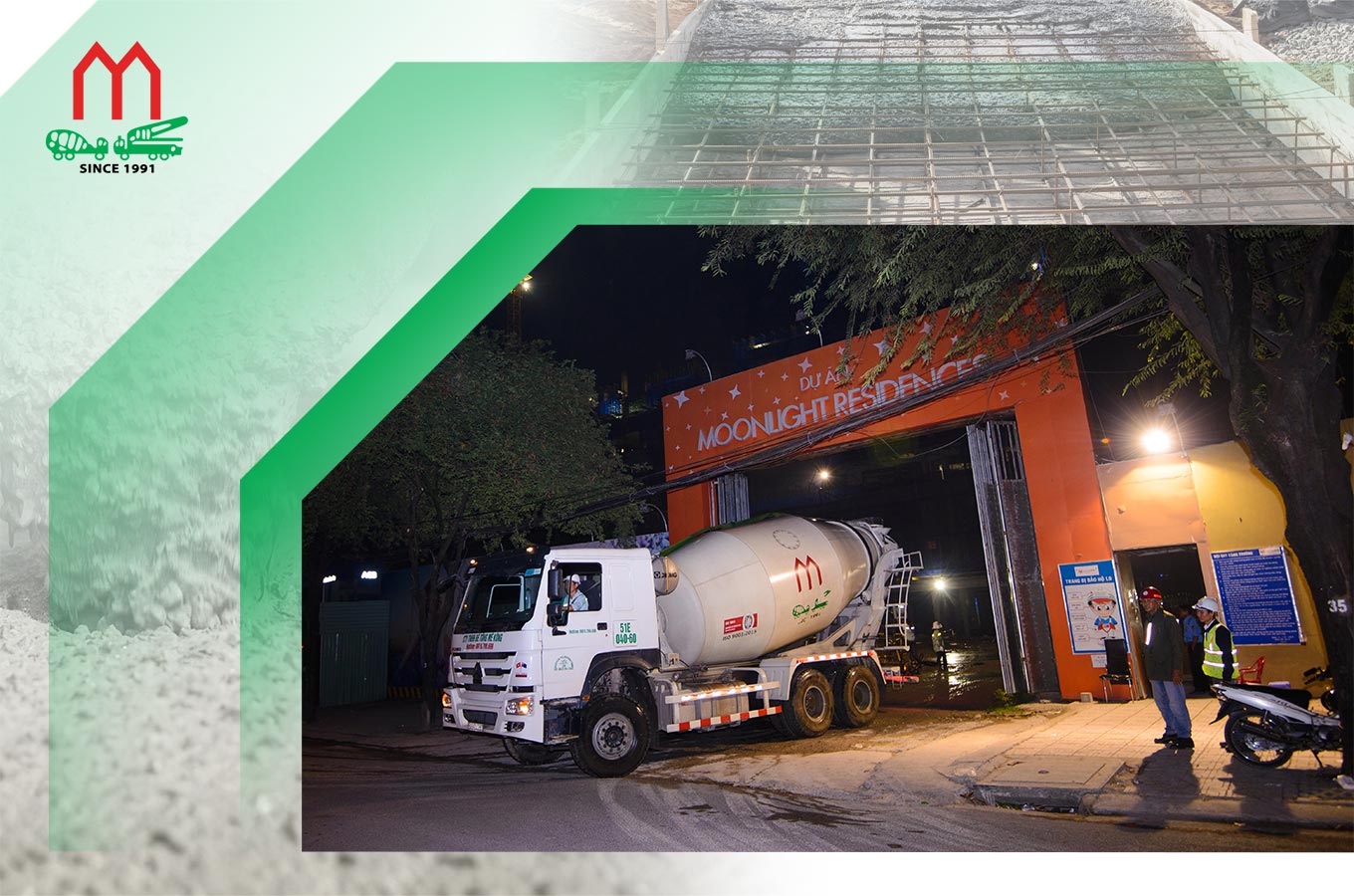 Vận chuyển bê tông M300 đến công trường
