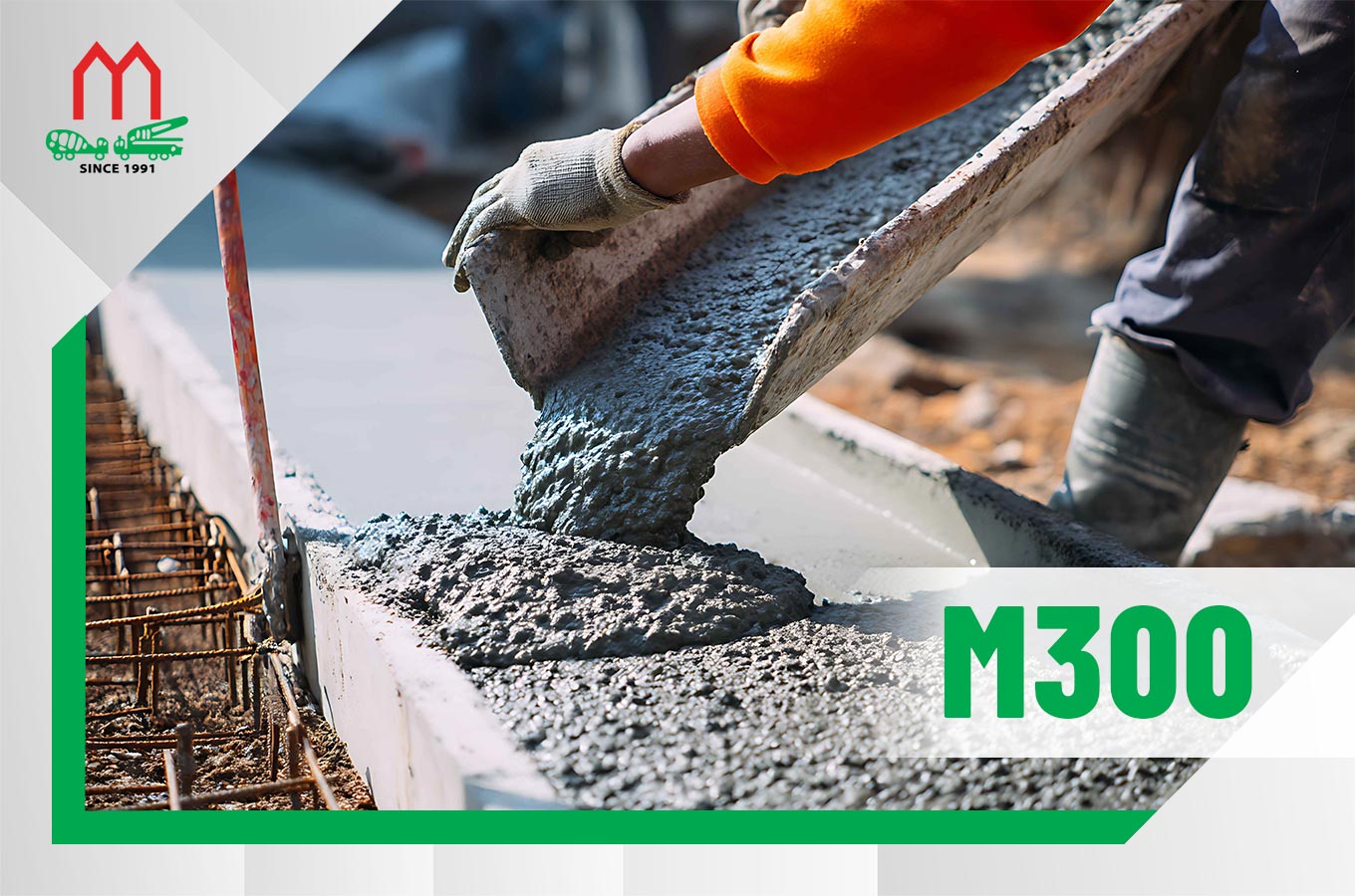 Bê tông M300 được cung cấp cho công trình