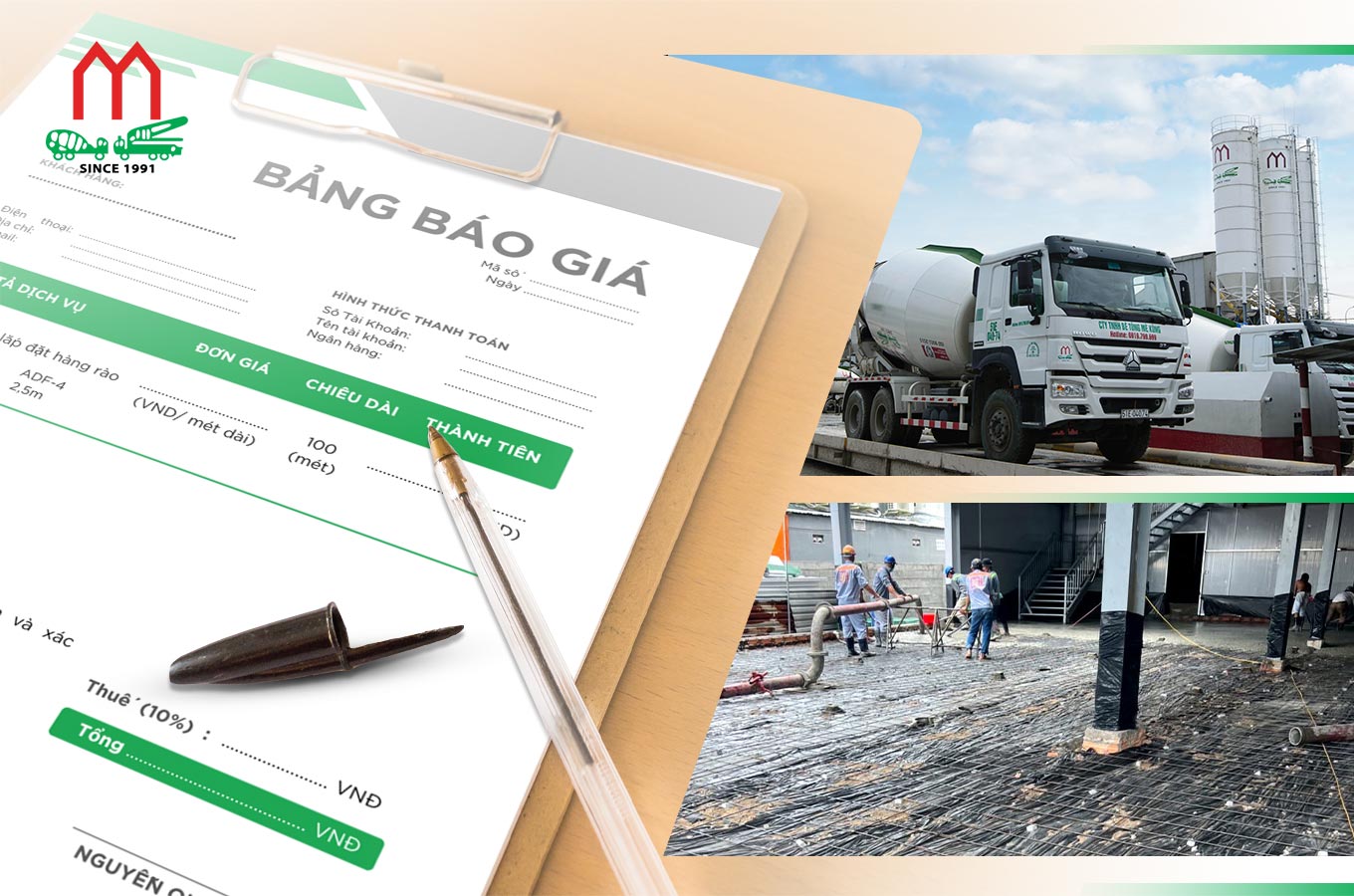 Những thông tin cần xác định trước khi đặt bê tông cho móng nhà