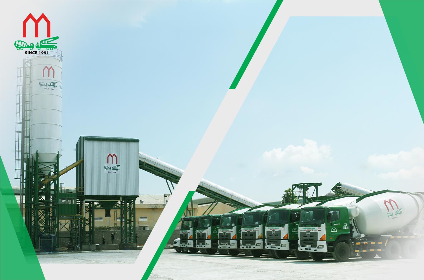 Hệ thống trạm trộn và xe bồn